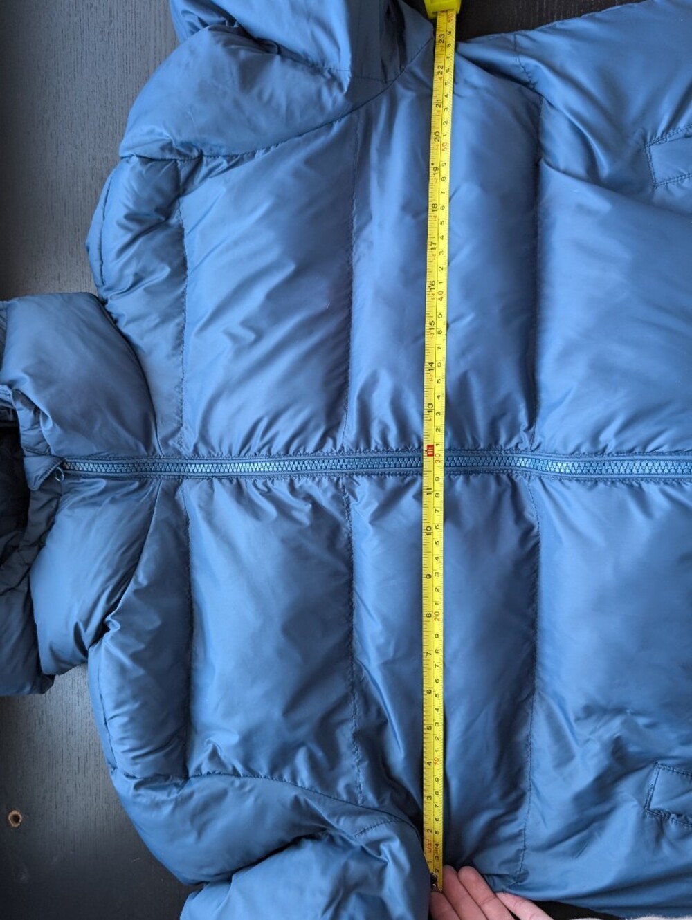 Joe Fresh Hooded Long Puffer Jacket in Navy - Picture 11 of 14
